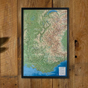 Carte en relief LES ALPES FRANCAISES et ses massifs :: 3D MAP