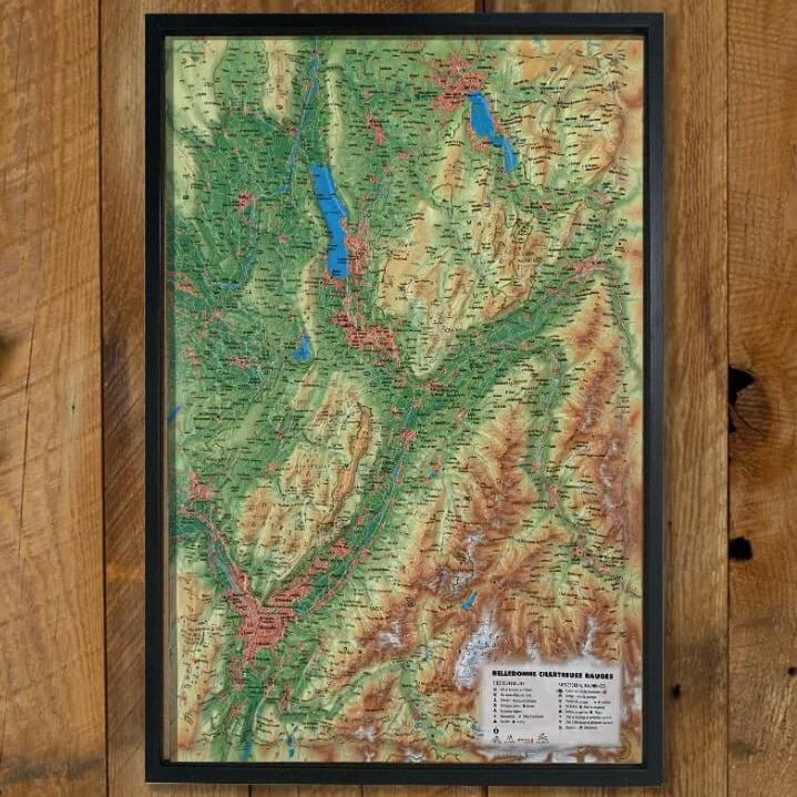 Carte en relief BAUGES BELLEDONNE CHARTREUSE :: 3D MAP