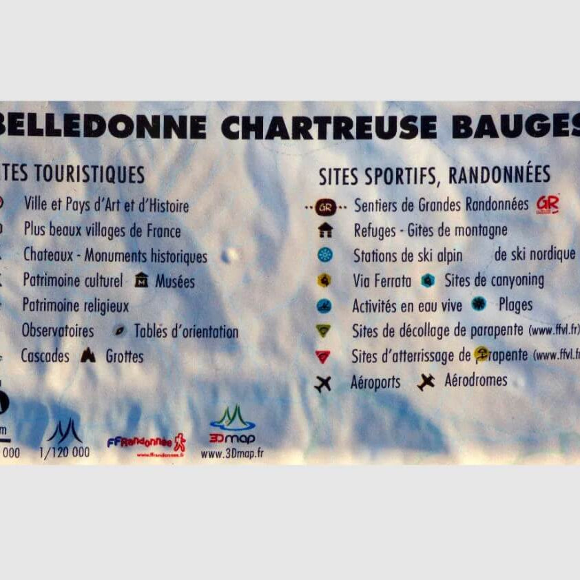 Carte en relief BAUGES BELLEDONNE CHARTREUSE :: 3D MAP