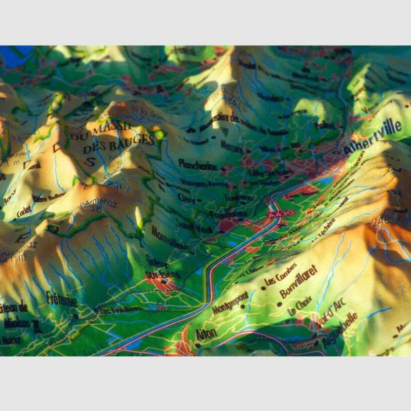 Carte en relief BAUGES BELLEDONNE CHARTREUSE :: 3D MAP