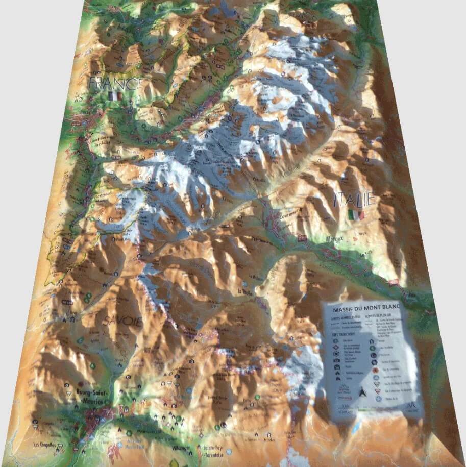 Carte en relief MASSIF DU MONT BLANC  :: 3D MAP