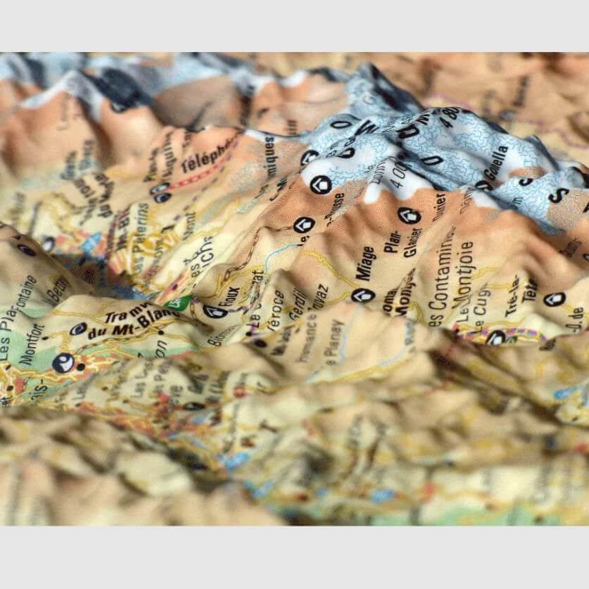 Carte en relief MONT BLANC et sa REGION :: 3D MAP