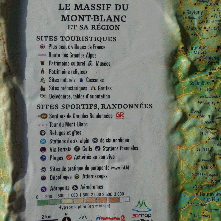 Carte en relief MONT BLANC et sa REGION :: 3D MAP