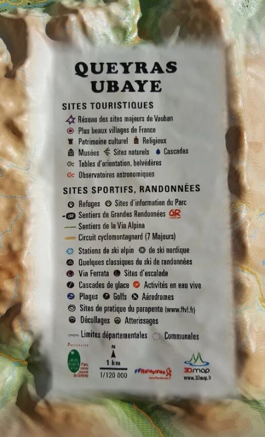 Carte en relief QUEYRAS UBAYE :: 3D MAP